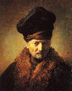 Bust of an Old Man in a Fur Cap Rembrandt Peale